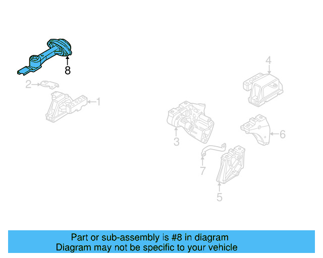 Rear Support 1J0-199-851-N - View 2
