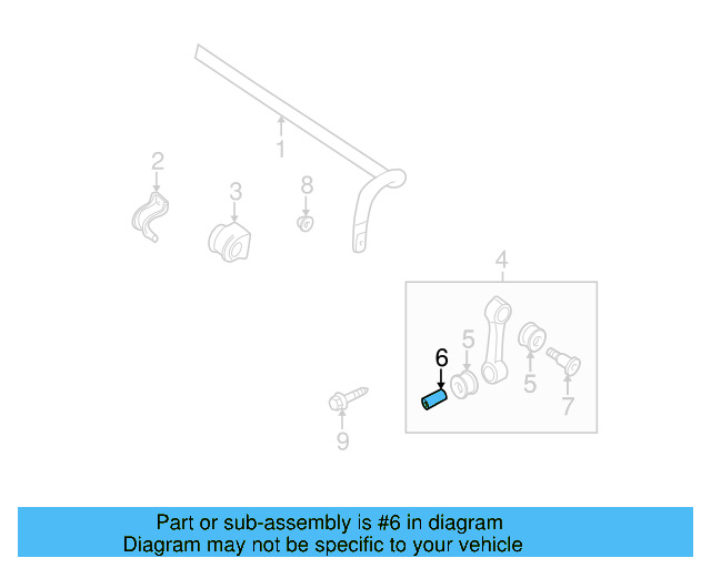 Stabilizer Link Sleeve 1J0-411-325-C - View 10