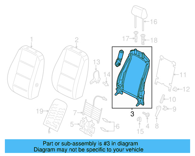 Seat Back Frame 5C6-881-046-G - View 9