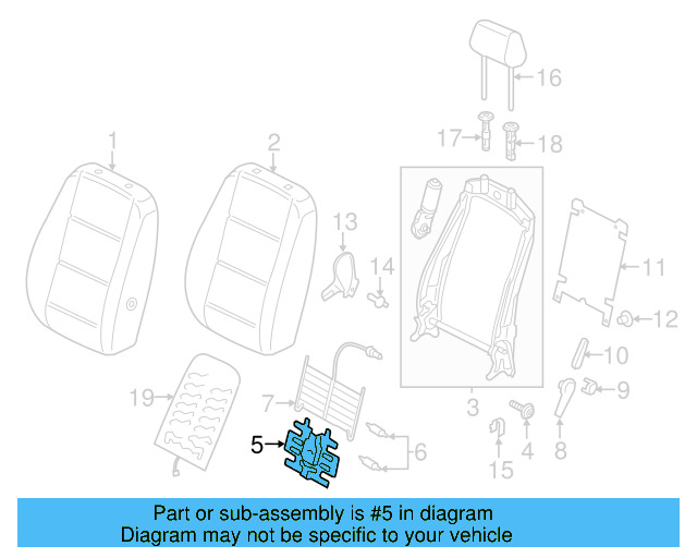 Lumbar Support 5N0-881-880-E - View 22