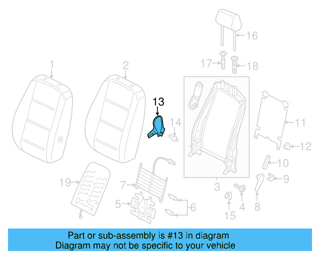 Seat Frame Trim Panel 5C6-881-480-D-95T