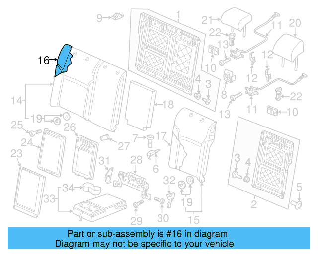 Headrest 561-881-901-B-81W
