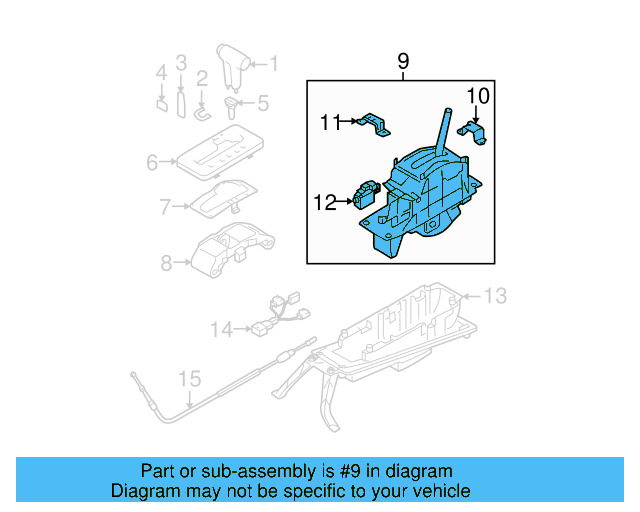 Gear Shift Assembly 7L6-713-093-A - View 3
