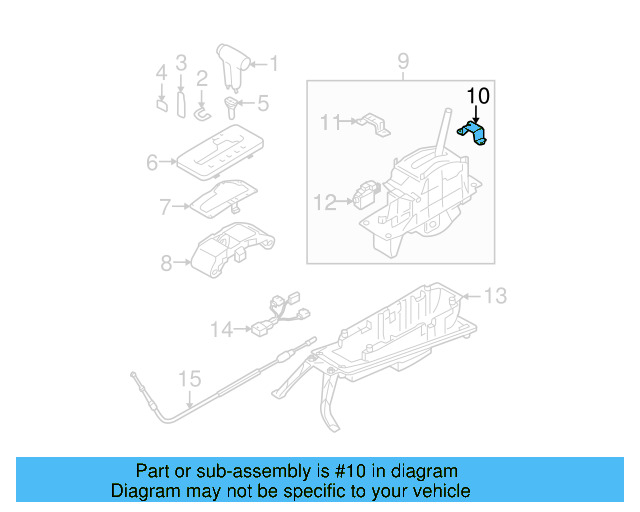 Shifter Assembly Front Bracket 7L6-713-839-A - View 2