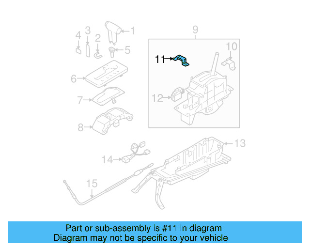 Shifter Assembly Rear Bracket 7L6-713-839