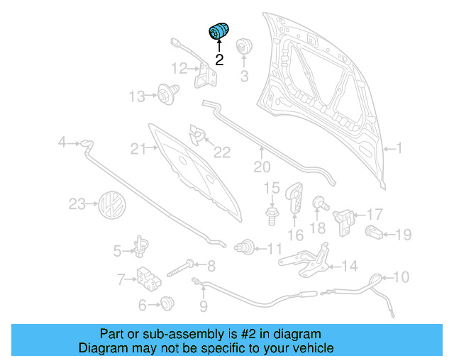 Hood Bumper 867-827-500-A - View 6