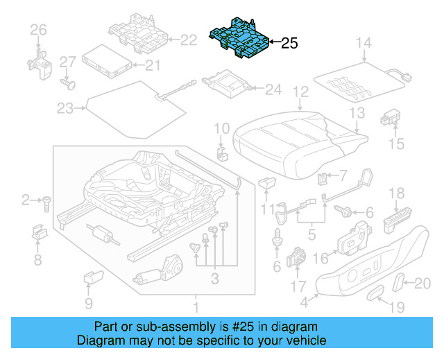 Air Bag Control Module Bracket 5N0-959-730 - View 13