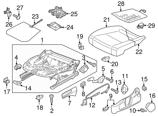 Adjust Handle Retainer Clip 1K0-881-449 - View 44