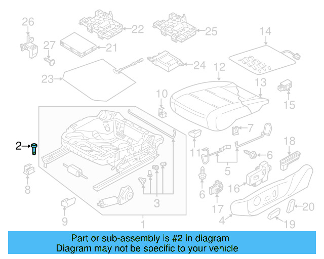 Seat Frame Screw N-909-650-02 - View 6