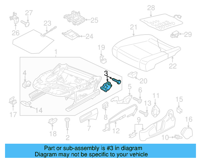 Height Adjuster 8K0-881-053 - View 21