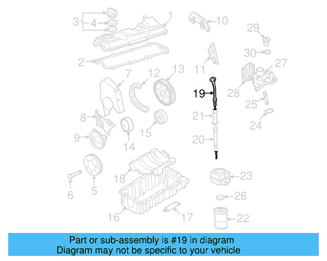Engine Oil Dipstick 06A-115-611-C - View 3