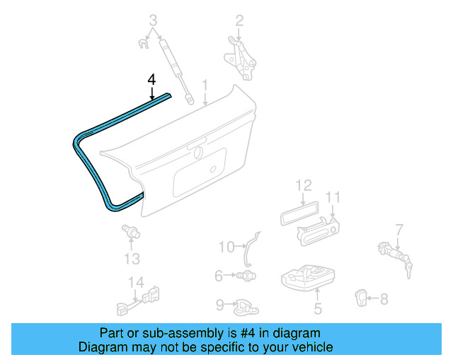 Weatherstrip 1H0-827-705-A - View 2