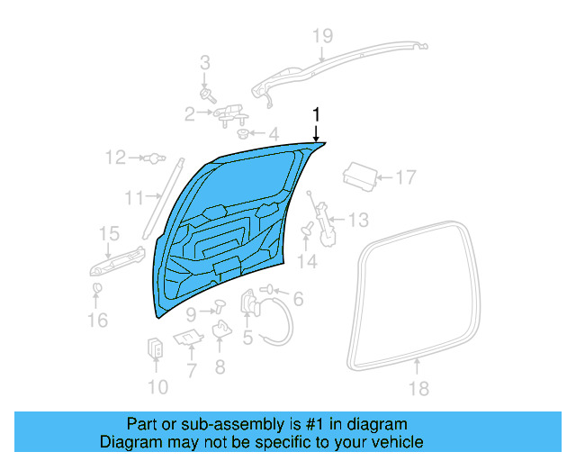 Lift Gate 7B0-827-025-E - View 3