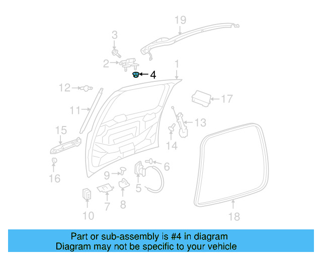 Upper Hinge Nut WHT-004-300