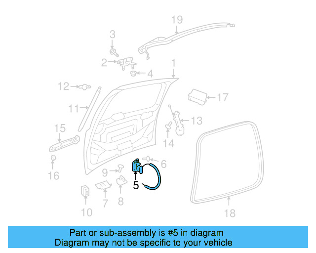 Lock Actuator 7B0827505L - View 3