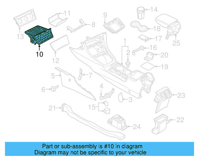 Storage Tray 5G1-863-391-F-82V - View 10