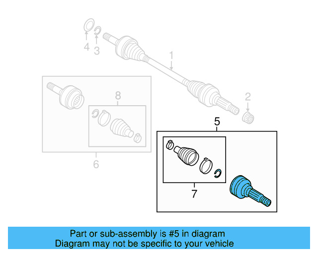 Outer Joint 7P0-598-099-B - View 2