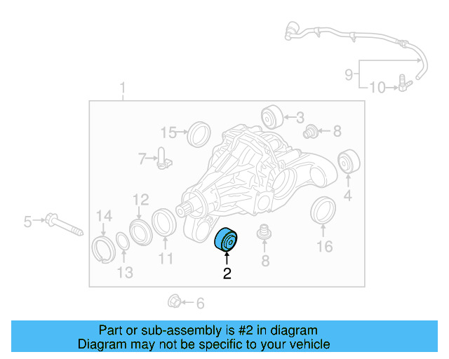 Differential Assembly Front Bushing 7P0-525-337-D - View 2