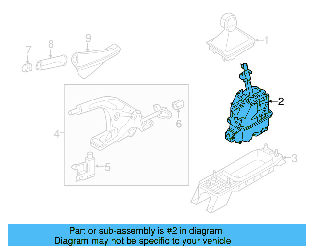 Gear Shift Assembly 5Q1-713-041-L - View 3