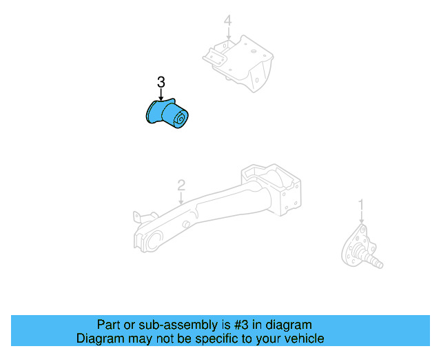 Axle Beam Rubber Mount 1H0-501-541-A - View 4