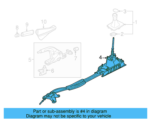 Gear Shift Assembly 5Q0-711-049-BM - View 8