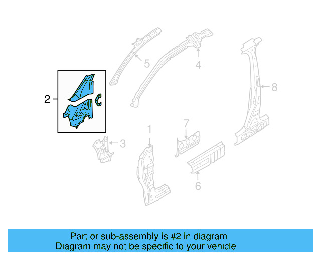 Inner Hinge Pillar 1K6-802-125-A