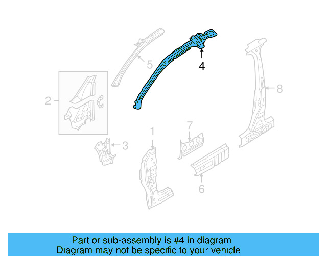 Windshield Pillar Reinforced 1K3-809-438-B - View 12