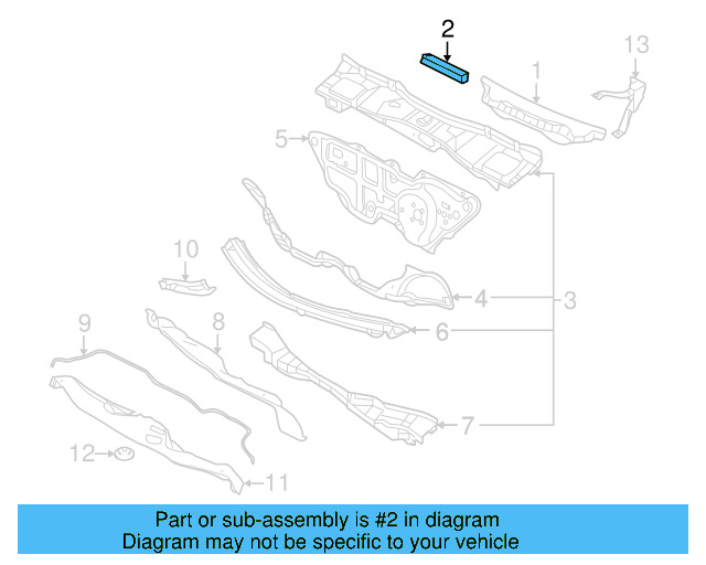 Cowl Panel 1C0-803-147-K - View 2