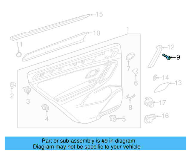 Door Trim Panel Screw N-910-967-01 - View 48