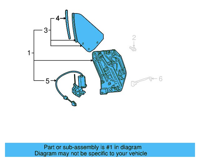 Window Regulator 1Y0-847-275-C - View 4