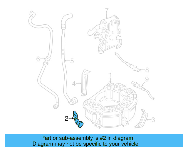 Vapor Canister Bracket 1K0-201-827-C