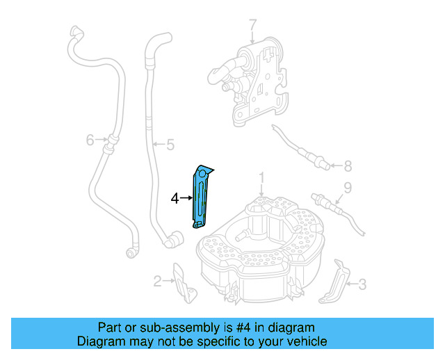 Vapor Canister Bracket 1K0-201-827-D - View 5