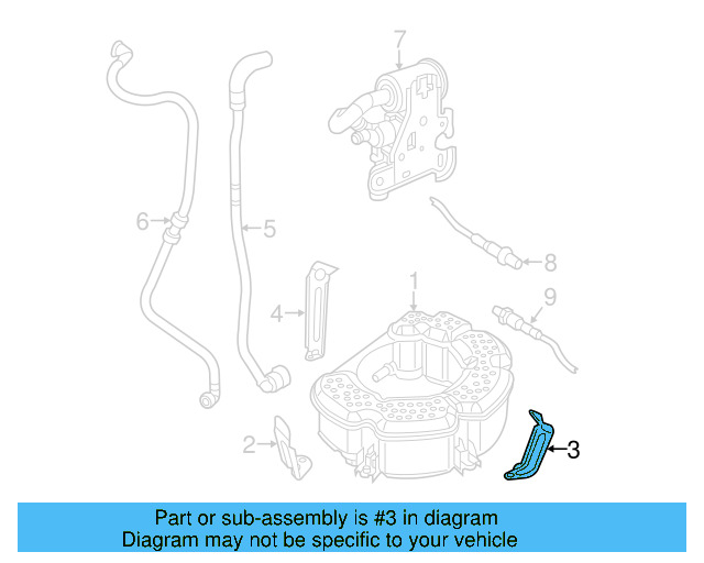 Vapor Canister Bracket 1K0-201-827-C - View 11
