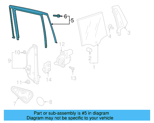 Window Guide 5NN-839-431-5AP - View 3