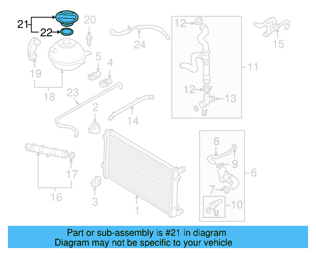 Reservoir Cap 3B0-121-321 - View 76