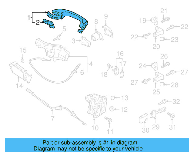Handle, Outside (Unpainted) 5nn837205gru