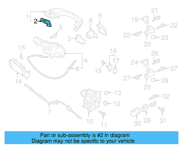 Handle, Outside Gasket 510-837-209-A - View 5