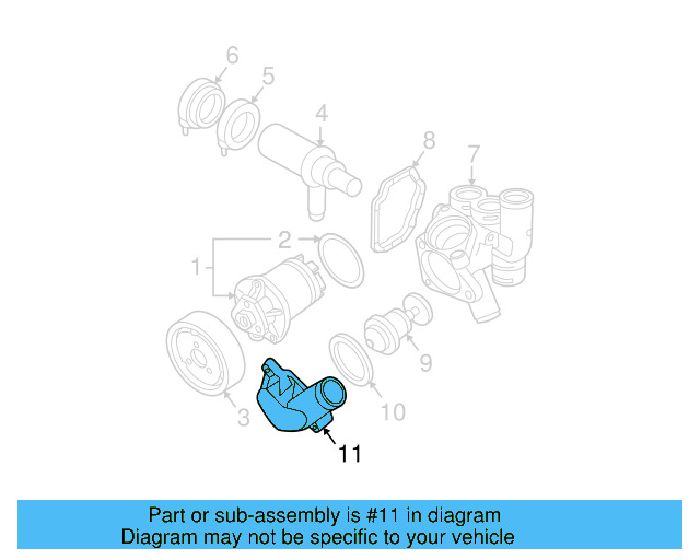 Thermostat Housing 022-121-117-C - View 19