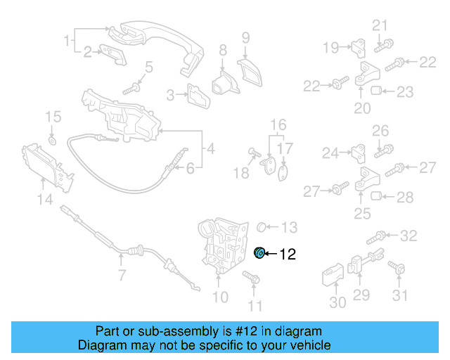 Door Shell Hole Plug 1Y0-837-111