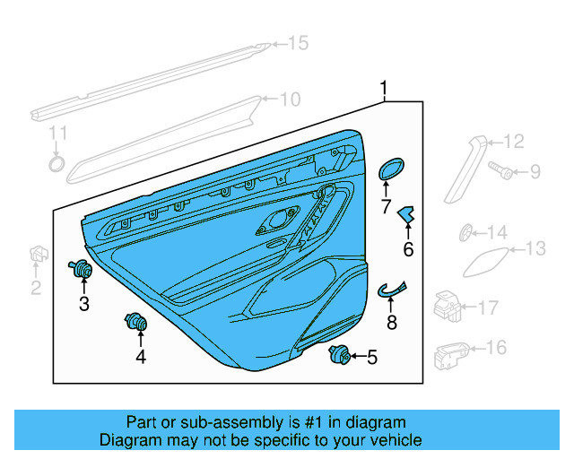 Door Trim Panel 5NN-867-210-H-VDF