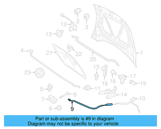 Release Cable 5C1-823-531-C - View 5