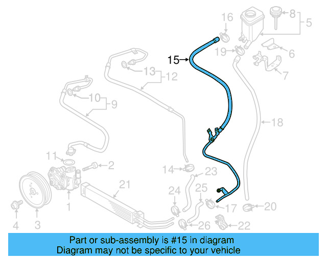 Power Steering Return Hose 7P6-422-890-D - View 3