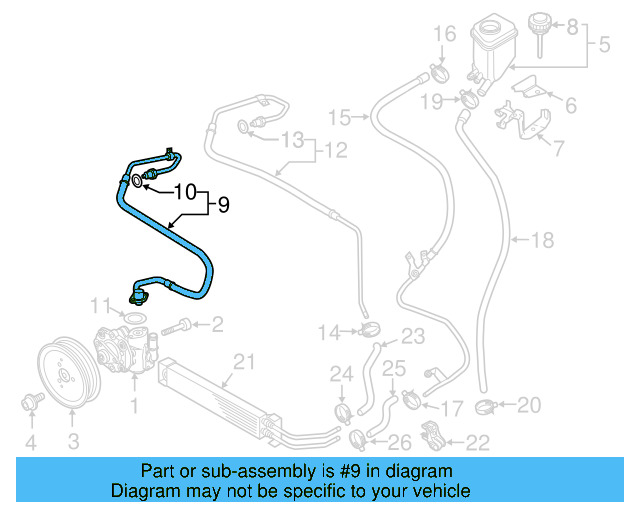 Reservoir Hose Clamp N-906-869-02 - View 241