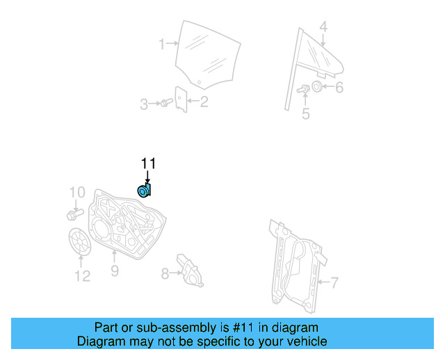 Inner Housing Clip 3C8-837-485 - View 8