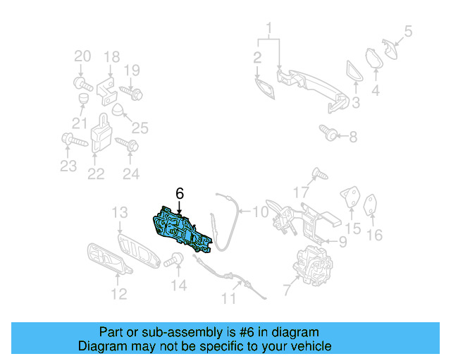 Handle, Outside Housing 3C0-839-168 - View 5