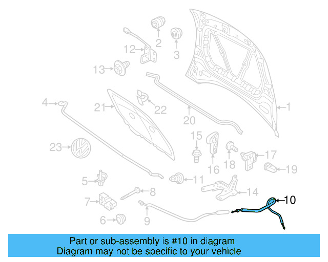 Release Cable 5C5-823-535-B - View 7