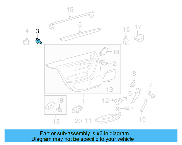 Door Trim Panel Clip 6Q0-868-243 - View 16