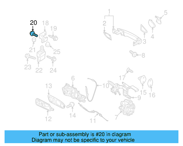 Upper Hinge Bolt N-910-703-01 - View 12
