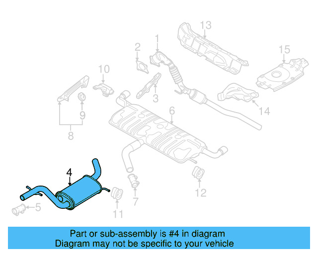 Front Muffler 1K0-253-209-CR - View 4