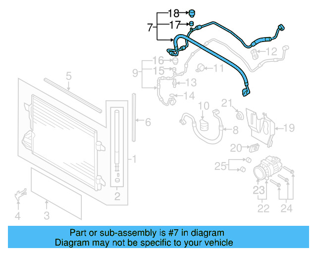 A/C Refrigerant Suction Hose 1K0-820-743-FP - View 13